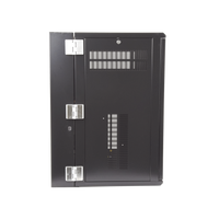 Gabinete PanZone de Montaje en Pared, de 19in, Puerta Ventilada, 18 UR, 635mm de Profundidad, Color Negro