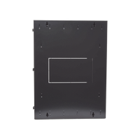 Gabinete PanZone de Montaje en Pared, de 19in, Puerta con Ventana de Seguridad, 18 UR, 635mm de Profundidad, Color Negro