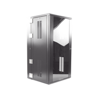 Gabinete PanZone de Montaje en Pared, de 19in, Puerta con Ventana de Seguridad, 26 UR, 635mm de Profundidad, Color Negro