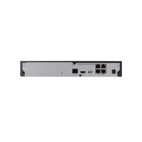 NVR 8 Megapíxel / 4 canales / H.265 / P2P Wisenet / 4 puertos PoE