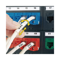 Casete de 100 Etiquetas Autolaminadas Turn-Tell, con Rotación para Mejor Visibilidad, para Cables de Redes de Cobre o Fibra Óptica, de 5.5 a 7.1 mm (0.22 a 0.28 pulgadas) de Diámetro
