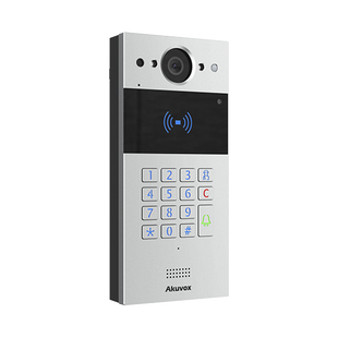 Videoportero SIP / Teclado y Lector de Tarjeta / Notificación App / Notificación Llamada Telefónica / Configuración en la Nube / POE / IP65 / Cámara de 2 MP / NFC / PIN Temporal para Visitas / Control de 2 Puertas