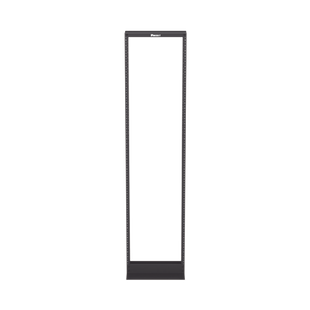 Rack de Dos Postes Estándar de 19 in, Rieles Numerados y Roscados #12-24, Fabricado en Aluminio, 45 Unidades de Rack, Color Negro