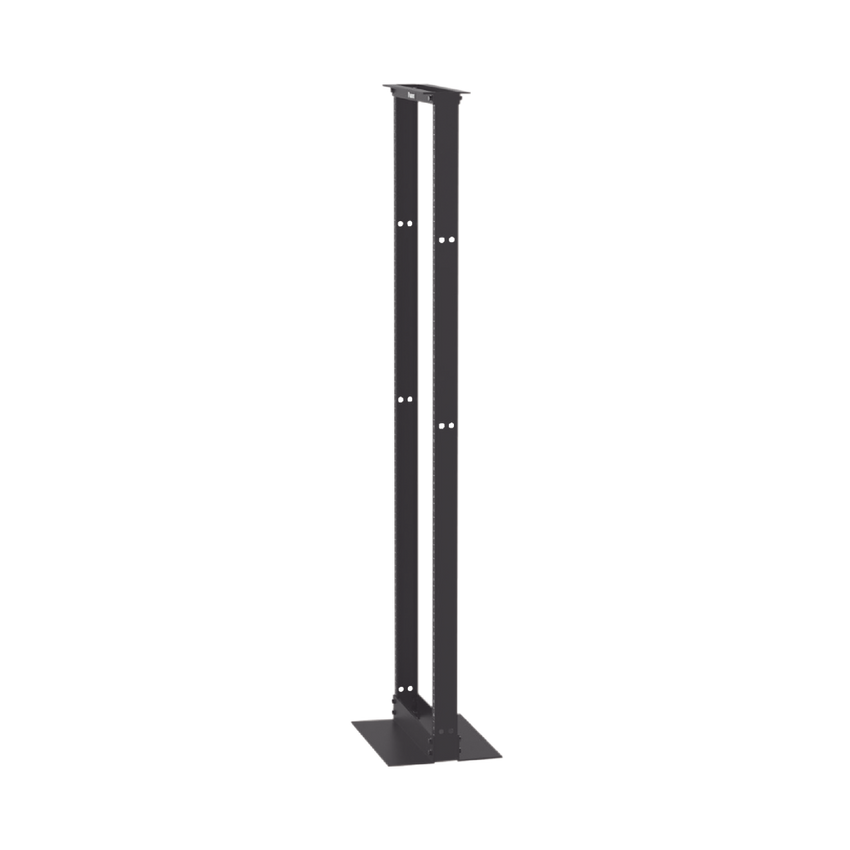 Rack de Dos Postes Estándar de 19 in, Rieles Numerados y Roscados #12-24, Fabricado en Aluminio, 45 Unidades de Rack, Color Negro