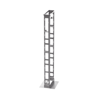 Rack de Dos Postes Estándar de 19 in, Rieles Numerados y Roscados #12-24, 6 in de Profundidad, Fabricado en Acero, 45 Unidades de Rack, Color Negro