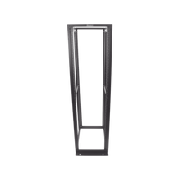 Rack de Cuatro Postes Estándar de 19", Rieles Numerados y Roscados #12-24, Profundidad Máxima de 30 in, 45 Unidades de Rack, Color Negro