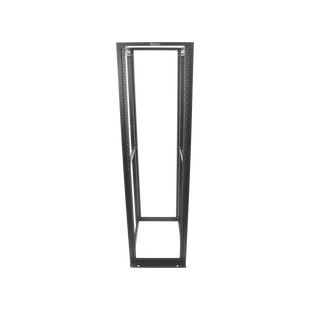 Rack de Cuatro Postes Estándar de 19", Rieles Numerados y Roscados #12-24, Profundidad Máxima de 30 in, 45 Unidades de Rack, Color Negro