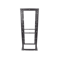 Rack de Cuatro Postes Estándar de 19", Rieles Numerados y Roscados #12-24, Profundidad Máxima de 30 in, 45 Unidades de Rack, Color Negro