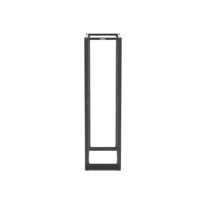 Rack de Cuatro Postes Estándar de 19", Rieles Con Orificio Para Tuerca Enjaulada, Profundidad Máxima de 41.5 in, 45 Unidades de Rack, Color Negro