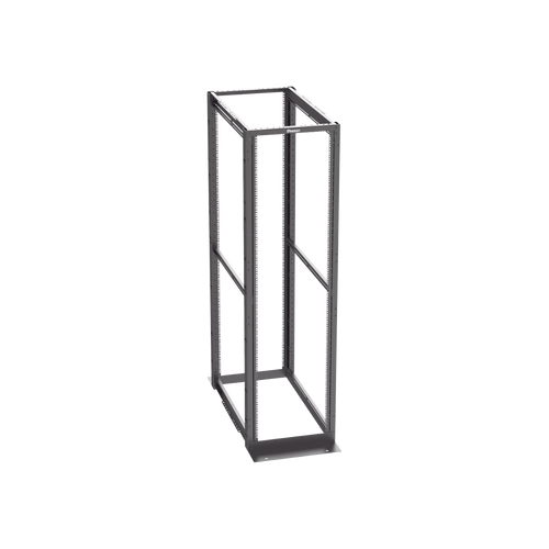 Rack de Cuatro Postes Estándar de 19", Rieles Con Orificio Para Tuerca Enjaulada, Profundidad Máxima de 41.5 in, 45 Unidades de Rack, Color Negro