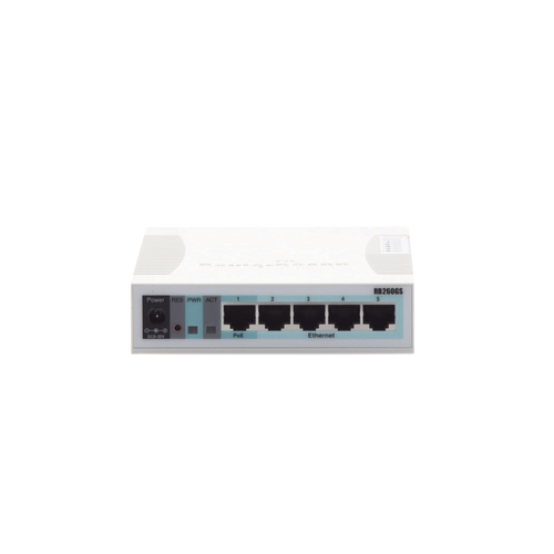 Switch Mikrotik 5 puertos Gigabit Ethernet y 1 SFP