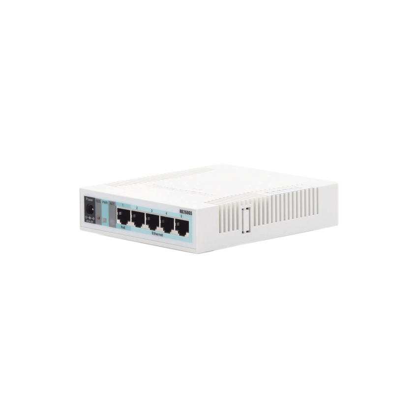 Switch Mikrotik 5 puertos Gigabit Ethernet y 1 SFP