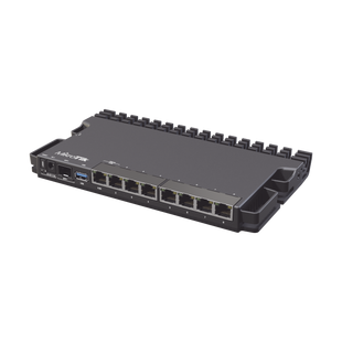 (RB5009UG+S+IN) RouterBoard, CPU 4 Núcleos, 8 Puertos Gigabit, 1 SFP+, Solo RouterOS v7