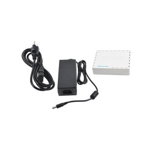(hEX PoE LITE) RouterBoard, 5 Puertos Fast Ethernet, 4 con PoE Pasivo, 1 Puerto USB