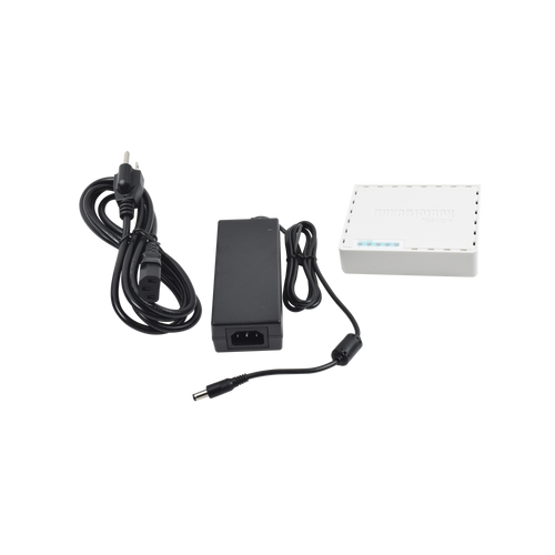 (hEX PoE LITE) RouterBoard, 5 Puertos Fast Ethernet, 4 con PoE Pasivo, 1 Puerto USB