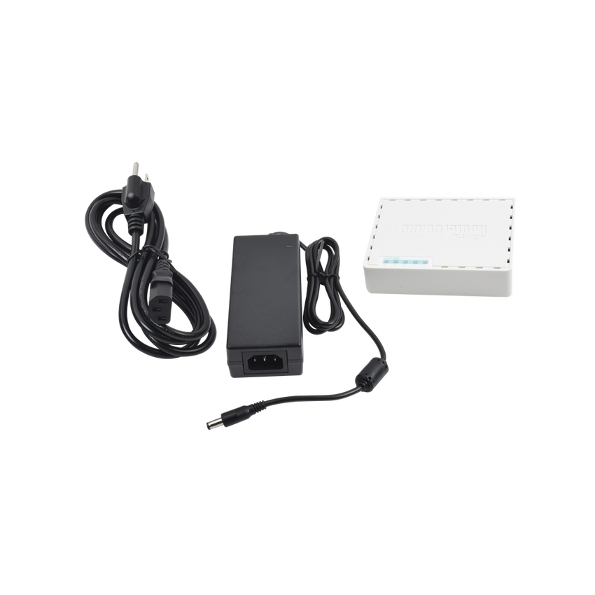 (hEX PoE LITE) RouterBoard, 5 Puertos Fast Ethernet, 4 con PoE Pasivo, 1 Puerto USB