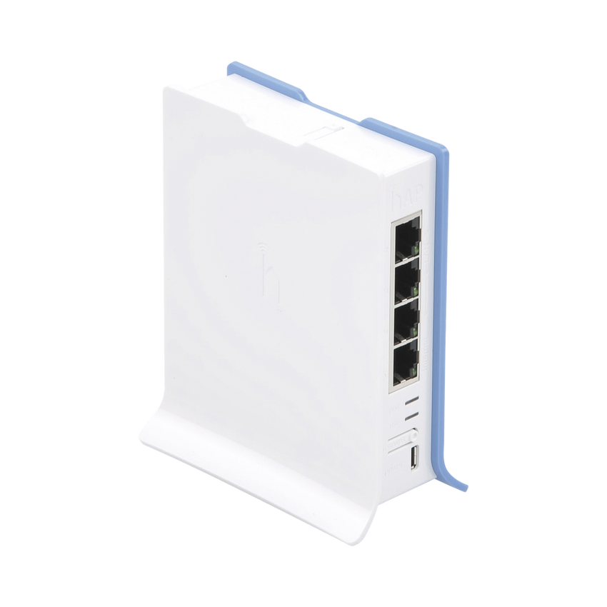 (hAP lite TC) 4 Puertos Fast Ethernet, Wi-Fi 2.4 GHz 802.11 b/g/n y base tipo Torre