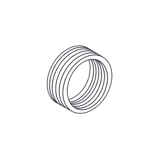 Reducción Bushing Aluminio de 1" a 3/4" / Con Recubrimiento de Uretano Purpura.