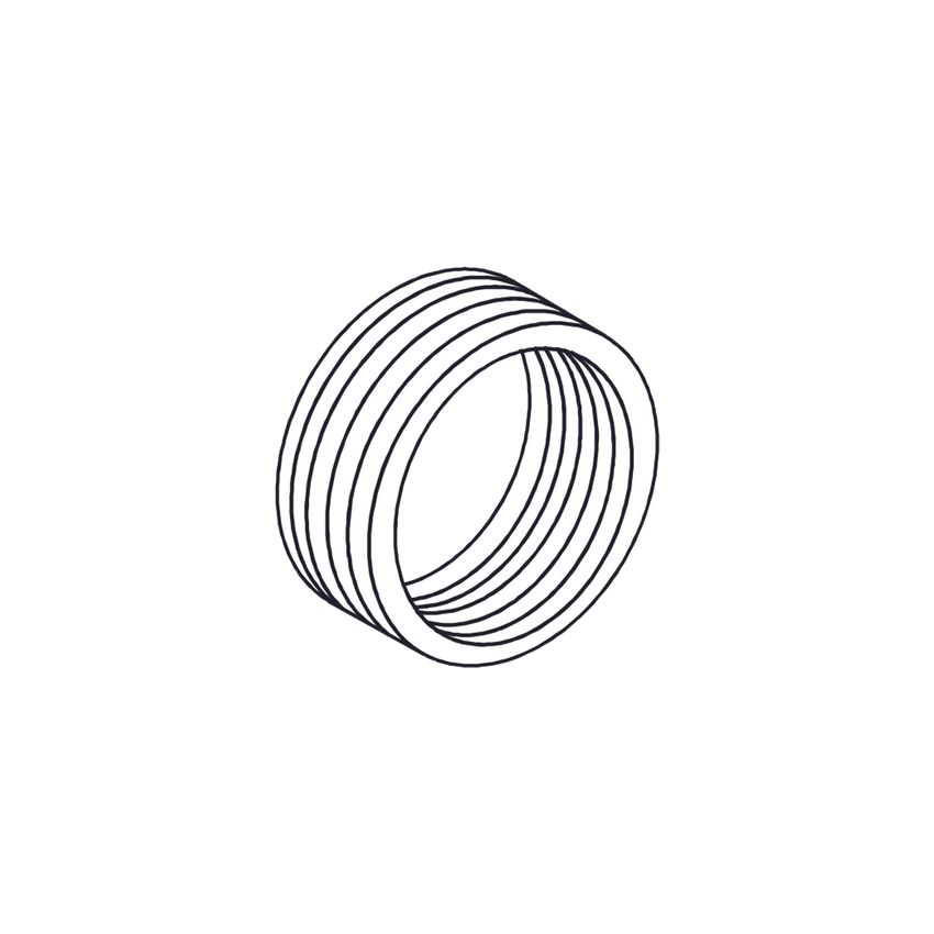 Reducción Bushing Aluminio de 1" a 3/4" / Con Recubrimiento de Uretano Purpura.