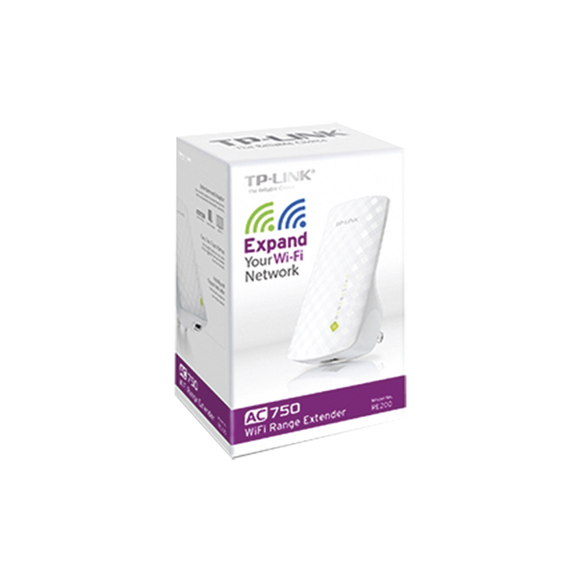 Repetidor / Extensor de Cobertura WiFi AC, 750 Mbps, doble banda 2.4 GHz y 5 GHz, con 1 puerto 10/100 Mbps