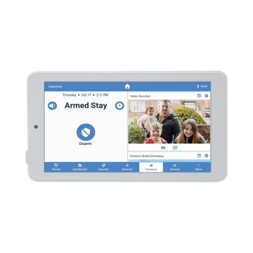 ALULA - Touchpad Slimline para Panel ALULA / Pantalla 7'' Android / Control Local de Seguridad / Montaje en Pared y Escritorio / Wi-Fi Cifrada / Batería de Respaldo