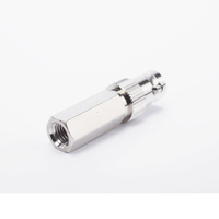 Conector BNC Hembra en 75 Ohm, Tipo Roscable para cable Coaxial RG-59/U, Níquel/ Plata/ Delrin.