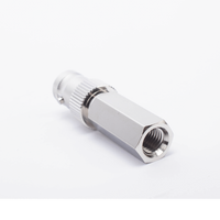 Conector BNC Hembra en 75 Ohm, Tipo Roscable para cable Coaxial RG-59/U, Níquel/ Plata/ Delrin.