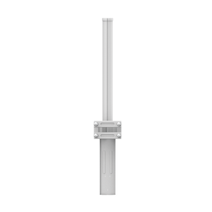 Antena Omnidireccional de 360° AirMetro con 13 dBi en Banda 5Ghz (5150-5850 Mhz) Slant 90° Compatibilidad Multi-Marca para enlaces Multipunto, Conectores SMA Hembra Inverso.