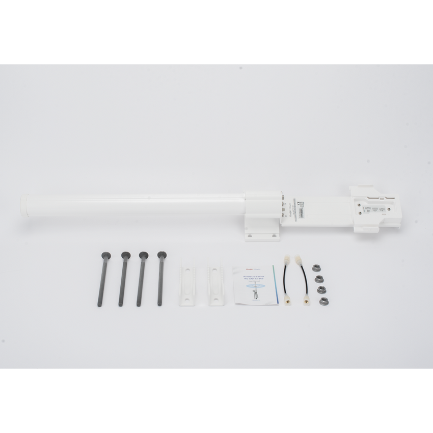 Antena Omnidireccional de 360° AirMetro con 13 dBi en Banda 5Ghz (5150-5850 Mhz) Slant 90° Compatibilidad Multi-Marca para enlaces Multipunto, Conectores SMA Hembra Inverso.