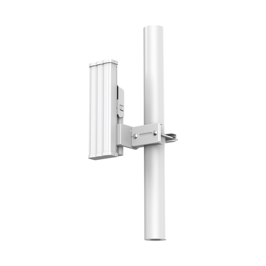 Antena Sectorial de 120° AirMetro con 16 dBi en Banda 5Ghz (5150-5850 Mhz) Slant 45° Compatibilidad Multi-Marca para enlaces Multipunto, Conectores SMA Hembra Inverso.