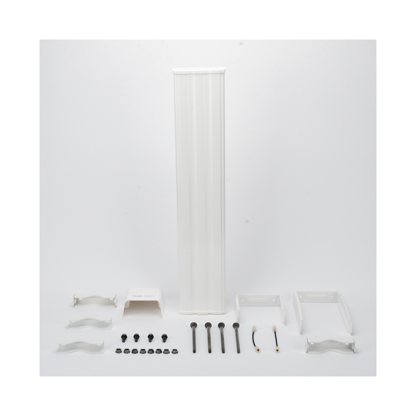 Antena Sectorial de 90° AirMetro con 20 dBi en Banda 5Ghz (5150-5850 Mhz) Slant 45° Compatibilidad Multi-Marca para enlaces Multipunto, Conectores SMA Hembra Inverso.