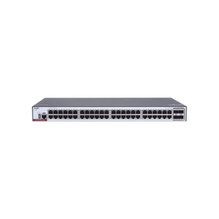 Switch Administrable Capa 3 con 48 puertos Gigabit + 4 SFP+ para fibra 10Gb, gestión gratuita desde la nube.