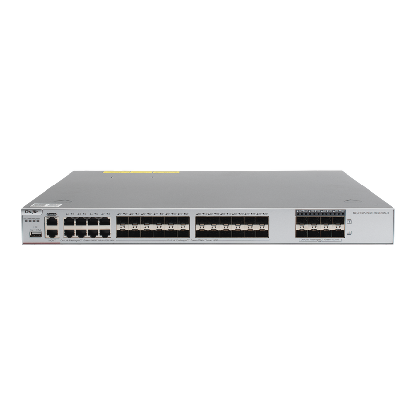 Switch Core Administrable Capa 3 con 8 puertos Gigabit, 24 SFP y 8 SFP+ Combo para fibra 10Gb, gestión gratuita desde la nube.