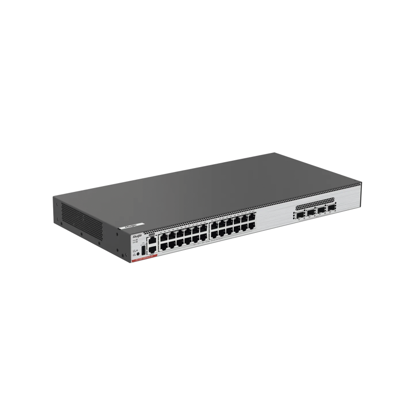 Switch Core PoE 802.3bt 370W Capa 3 Multi-Gigabit 24 puertos 5Gb/2.5Gb/1Gb/100M, 4 puertos fibra SFP28 25Gb