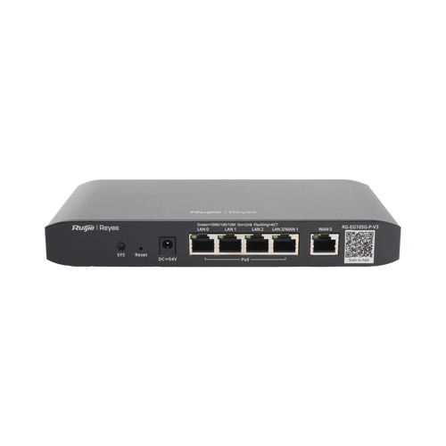 Router Balanceador con Función SD-WAN, PoE+ hasta 54 Watts, Hasta 2 Servicios de Internet y hasta 100 clientes con desempeño de 600 Mbps