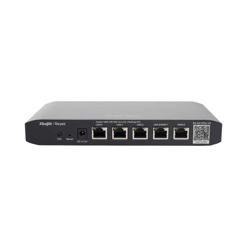 Router Balanceador con Función SD-WAN, 3 puertos LAN gigabit, 1 Puerto WAN gigabit y 1 puerto LAN/WAN gigabit configurable, hasta 100 clientes con desempeño de 600 Mbps asimétricos