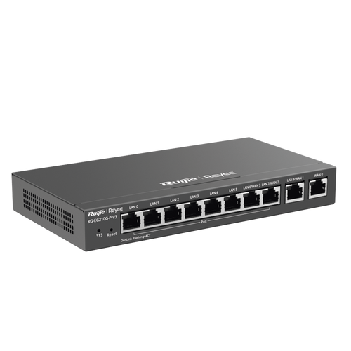 Router Balanceador con Función SD-WAN, PoE+ hasta 110 Watts, Hasta 4 Servicios de Internet y hasta 200 clientes con desempeño de 1 Gbps