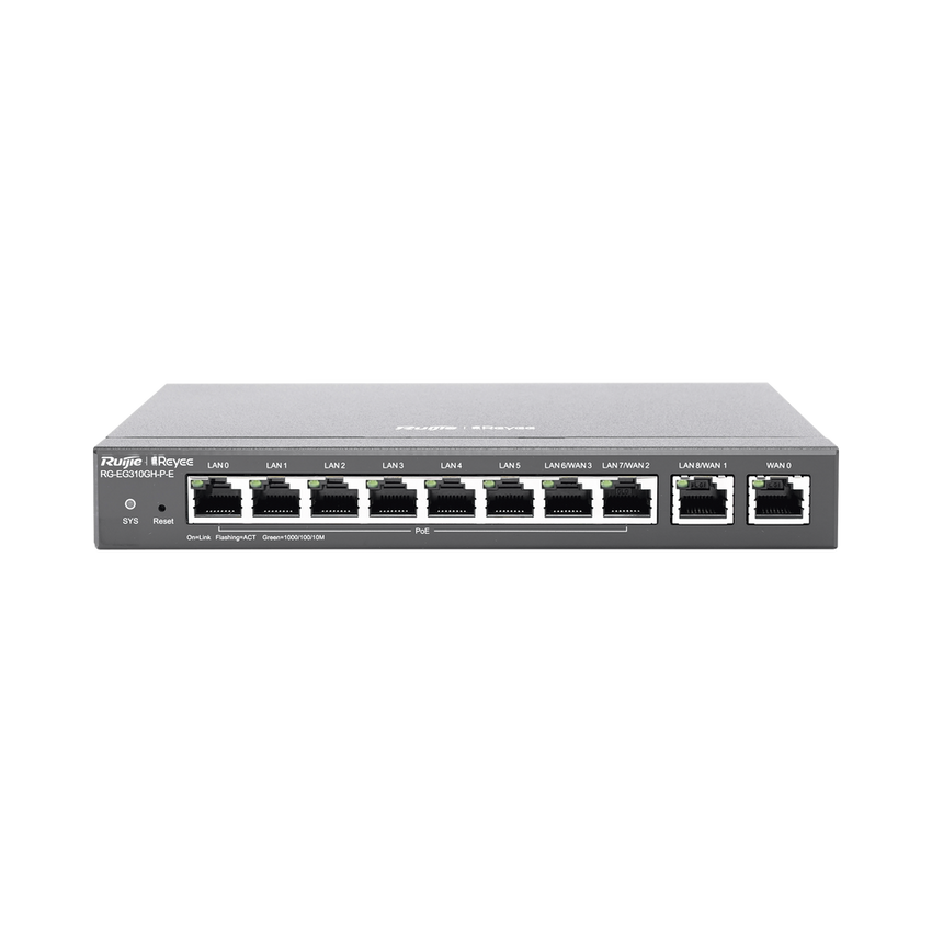 Router Balanceador con Función SD-WAN, PoE+ hasta 110 Watts, Hasta 4 Servicios de Internet y hasta 350 clientes con desempeño de 1.5 Gbps