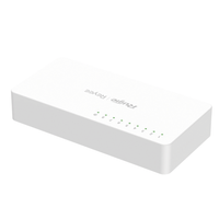 Switch no administrable, Visible en la Topología de la Nube, con 8 puertos 10/100 Mbps