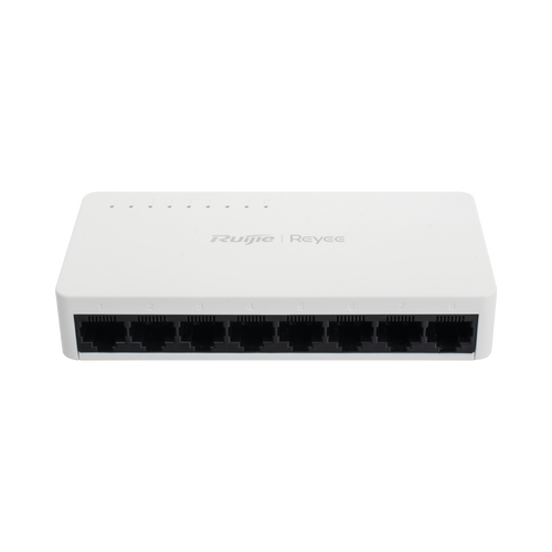 Switch no administrable, Visible en la Topología de la Nube, con 8 puertos 10/100 Mbps