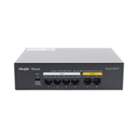 Switch PoE+ no Administrable, 6 Puertos 10/100 Mbps, hasta 54 Watts