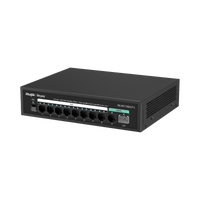 Switch PoE, no administrable, con 10 puertos 10/100/1000 Mbps Monitorearle en la Nube