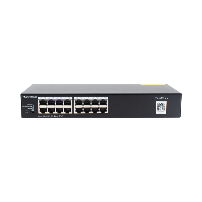 Switch no administrable, Visible en la Topología en la Nube, con 16 puertos Gigabit