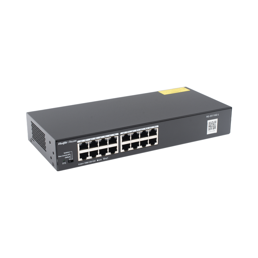 Switch no administrable, Visible en la Topología en la Nube, con 16 puertos Gigabit