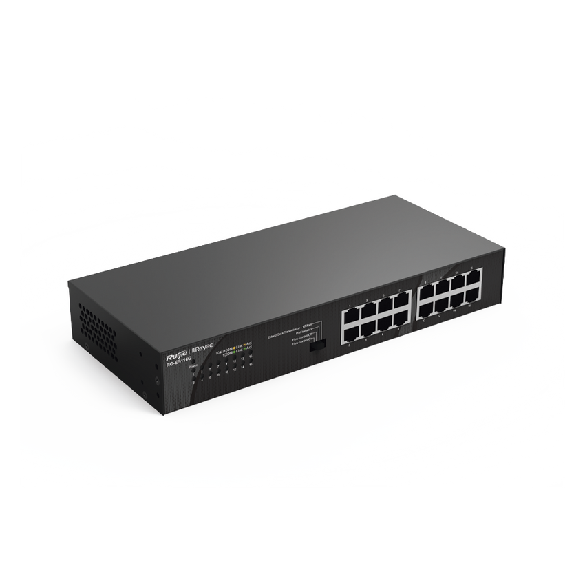 Switch no administrable, Visible en la Topología en la Nube, con 16 puertos Gigabit
