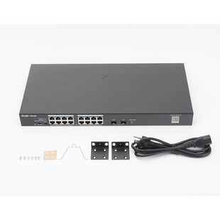 Switch PoE+ No Administrable, Hasta 247 Watts, con 16 Puertos Gigabit PoE+ y 2 Uplinks SFP 1G, Visible en la Topología