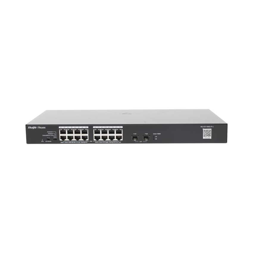 Switch PoE+ No Administrable con 18Puertos Gigabit y 2 Uplinks Gigabit