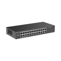 Switch no administrable, con 24 puertos Gigabit, Visible en la Topología