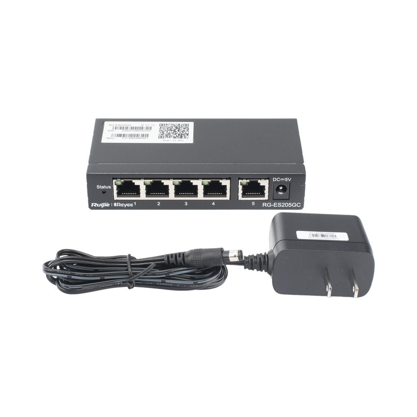 Switch Administrable con 5 puertos Gigabit, gestión gratuita desde la nube