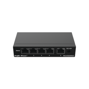 Switch Administrable con 5 puertos Gigabit, gestión gratuita desde la nube
